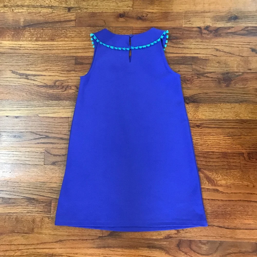 Girls Gymboree Blue & Teal Green Dress Size Medium 8 - 10 Cotton Polyester Spand